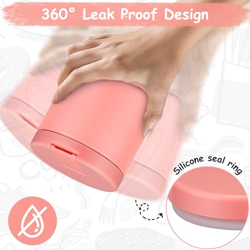 19oz Insulated Vacuum Food Jar with Buckle Lid Wide Mouth Soup Thermo for Hot Food Kids Leakproof Stainless Steel Lunch Container