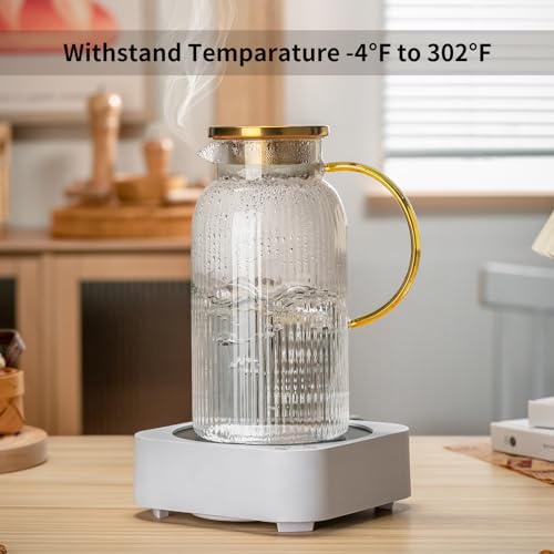 Glass Pitcher with Lid