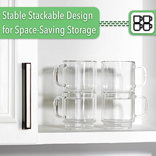 BTaT Double Walled Stackable Espresso Cups (4 Count)