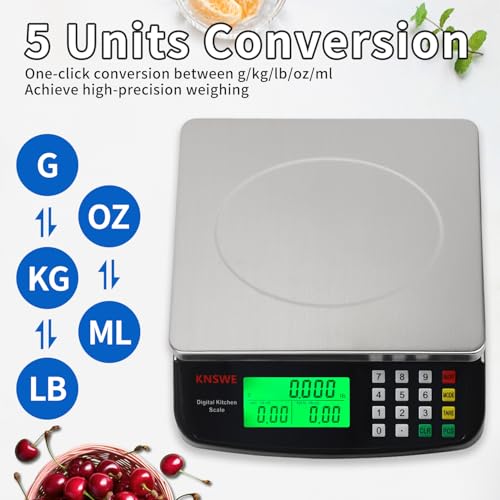 Large Kitchen Scale Black 40KG
