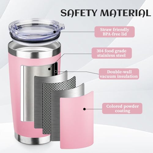 6 Pack 20oz Stainless Steel Travel Coffee Tumbler