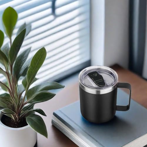 14oz Insulated Stainless Steel Coffee Mug with Lid Bulk 8 Pack (8 Count)