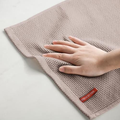 100% Cotton Brown Waffle Weave Kitchen Dish Cloths (6 Count)
