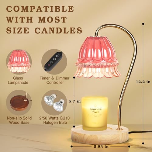 Flower Candle Warmer Lamp with Timer