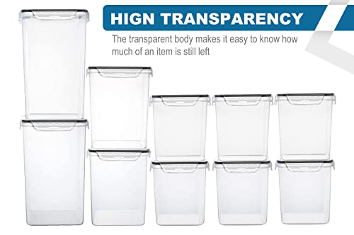 Large Tall Airtight Food Storage Containers (10 Count)