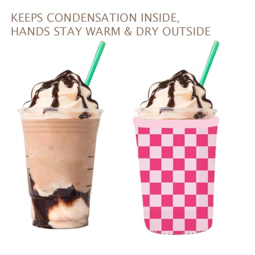 Reusable Insulated Neoprene Iced Coffee Cup Sleeve (3 Count)