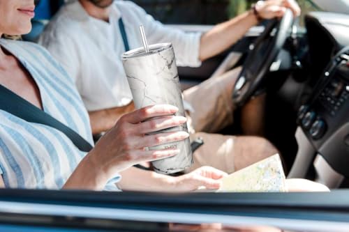 Stainless Steel Vacuum Insulated Tumbler Travel Mug 26 oz Coffee Cup with 2 Lids and Straws