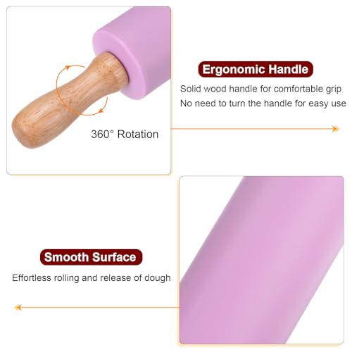 Silicone Rolling Pins for Baking 12.2 Inch Non