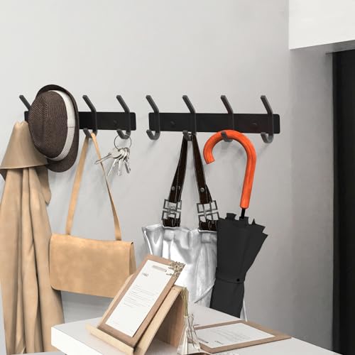 Wall Hooks Heavy Duty Aluminum Towel Hooks for Hanging Coat (2 Count)