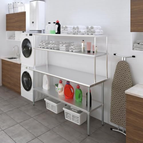 72" x 12" Stainless Steel Double Overshelf (2 Count)