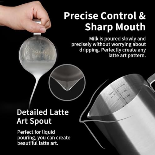 20oz Milk Frothing Pitcher Stainless Steel Espresso Steaming Jug