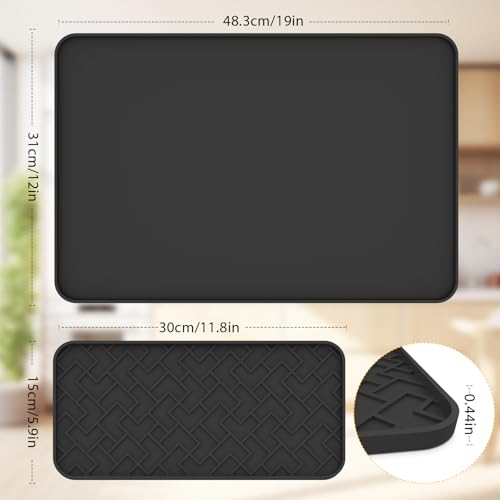 Coffee Mat 19" x 12" Silicone Coffee Bar Mat