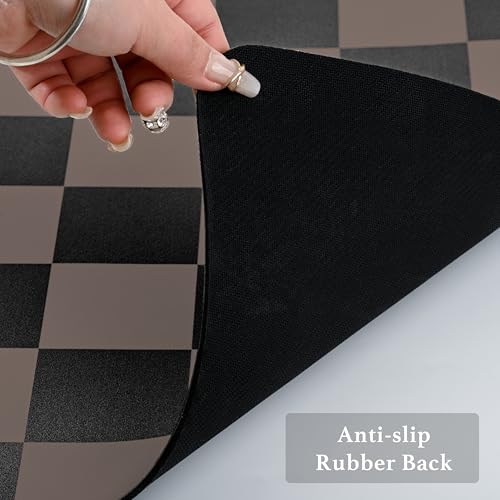 Checkered Dish Drying Mat for Kitchen Counter