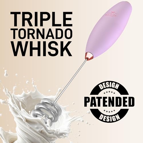 Powerful Milk Frother Wand With Duracell Batteries