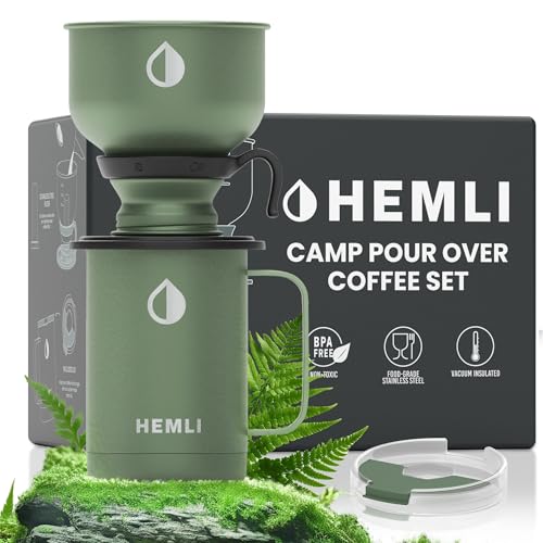 16 oz Pour Over Camping Coffee Maker Set (2 Count)