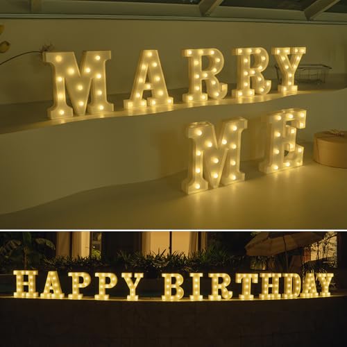 Rechargeable LED Letter Lights Sign Marquee Light Up Letters Sign for Night Light Wedding