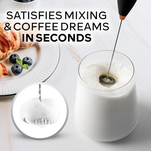 Powerful Milk Frother Wand With Duracell Batteries