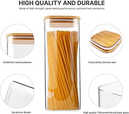 Glass Food Storage Jars 76 oz Set of 3 (3 Count)