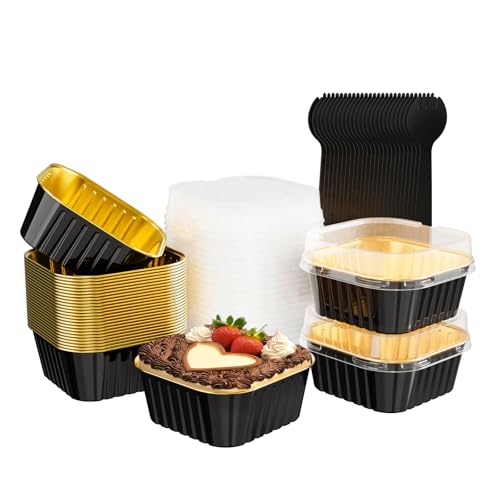 25 Pack Mini Cake Pans with Lids (25 Count)