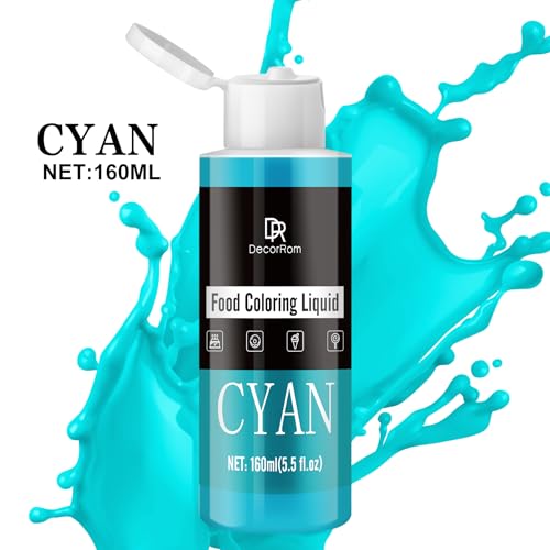 Cyan Food Coloring Liquid (6 Fl Oz)