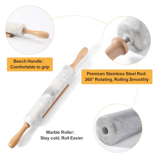 African Natural Marble Rolling Pin