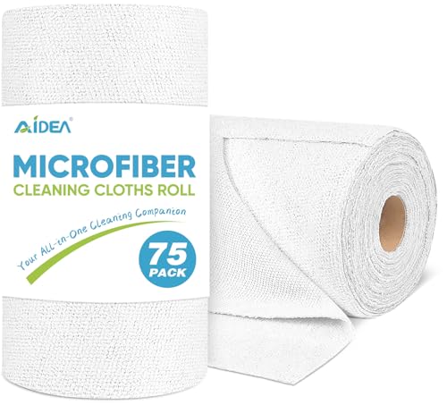 Microfiber Cleaning Cloth Roll (75 Count)