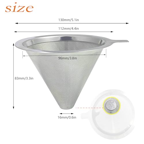 Double Mesh Pour Over Coffee Filter Set