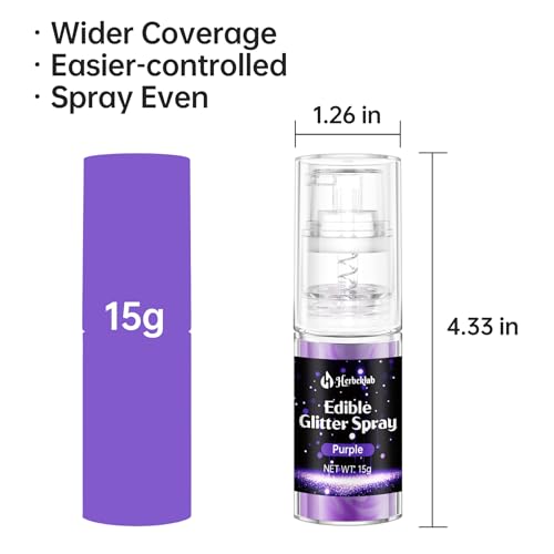 Purple Edible Glitter Spray