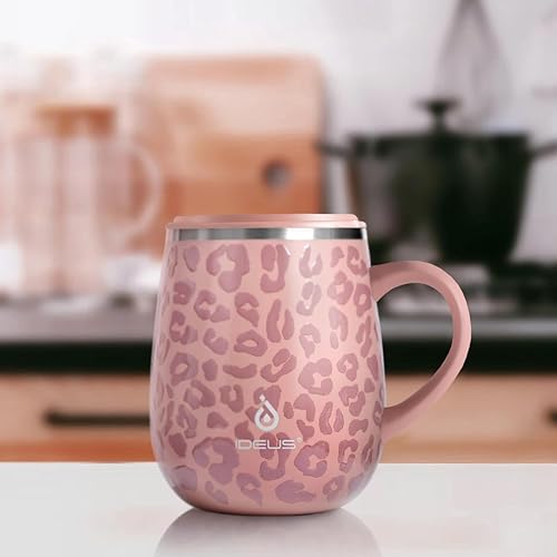 16 oz Insulated Coffee Mug with Lid and Handle