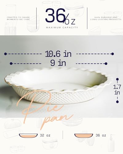 Ceramic Pie Pan Set of 2 (2 Count)