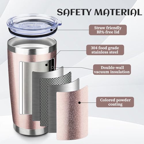 DIW 20oz Insulated Tumbler Travel Coffee Mug with Lid Straw