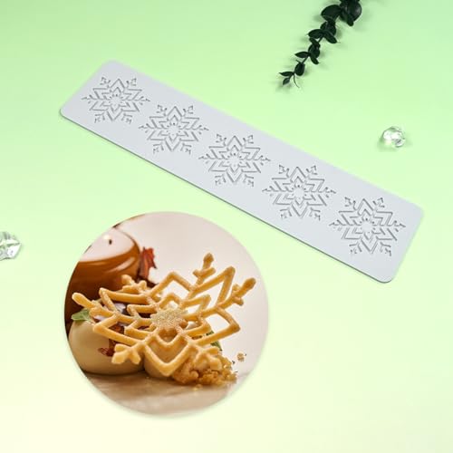 Silicone Mold 3D Hollow Out Lace Mold 3D Cake Christmas Snowflakes Silicone Mould Fondant Chocolate Stencil Border Bakeware Cake Decorating