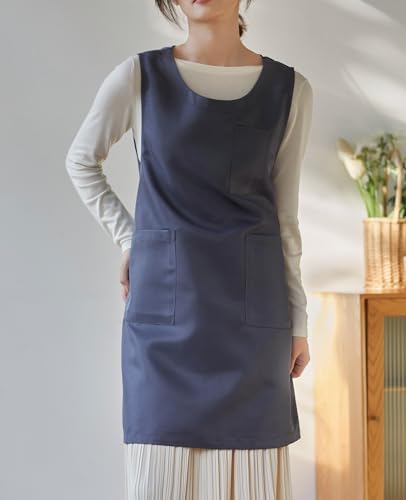 Unisex Cobbler Apron with 3 Deep Pockets Smock Vest Apron