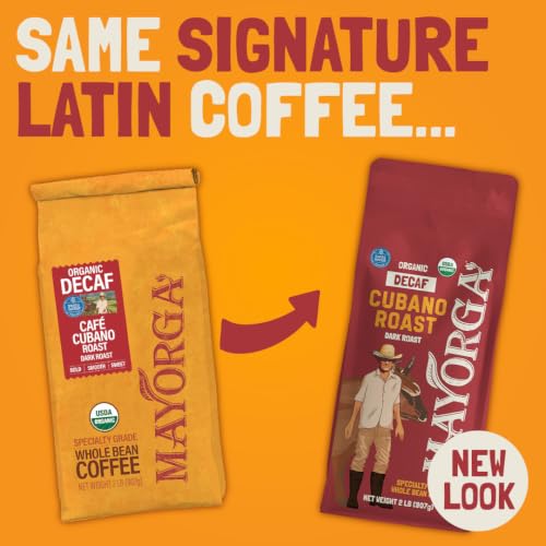 Decaf Coffee 2lb Bag Dark Roast Organic Swiss Water Decaffeinated Cubano Roast Coffee (32 Ounce)
