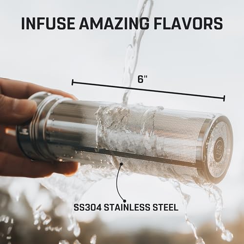 Vessence 24 Oz Stainless Steel Tea Infuser Bottle for Loose Leaf Tea