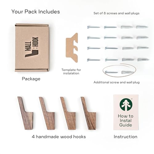 Wall Hooks Set of 4 (4 Count)
