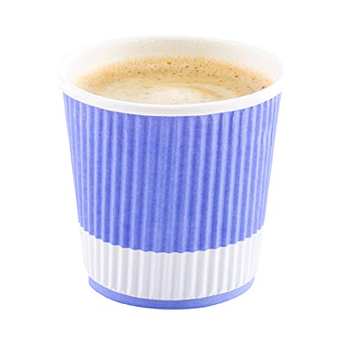 Ripple Wall Coffee Cups 25 Count 4 Ounce Insulated Light Purple Paper Cups