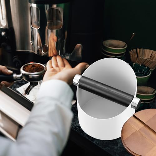 Espresso Knock Box with Walnut Lid for Coffee Grounds