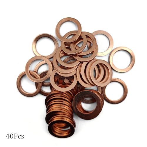 M14 Flat Washer Copper Sealing Ring (40 Count)