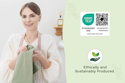 Sage Green Flour Sack Tea Towels (5 Count)