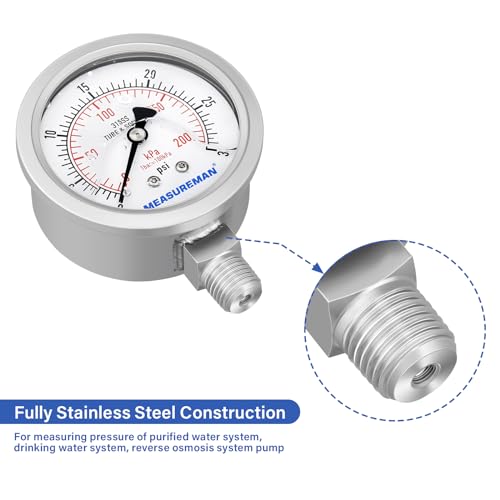 Fully Stainless Steel Hydraulic Glycerin Filled Pressure Gauge