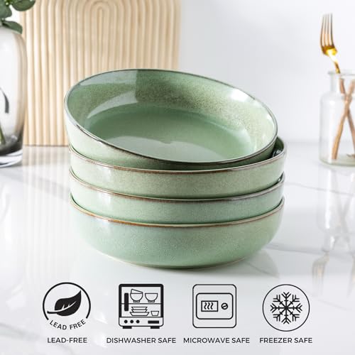 8.75'' Large Ceramic Pasta Bowls (4 Count)