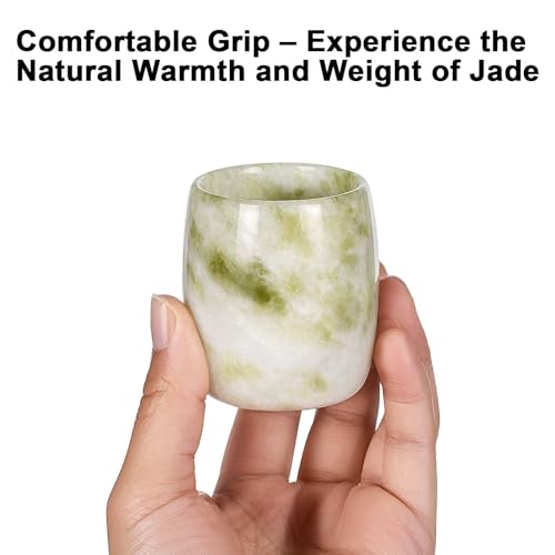 Natural Jade Shot Glasses Set of 2 (2 Count)