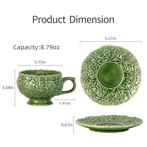 Tea Cups and Saucers Set of 2 (2 Count)