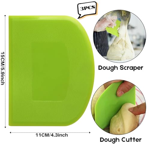 Dough Scraper Bench Scraper (3 Count)