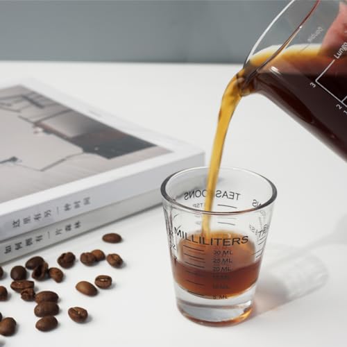 Shot Glasses Measuring cup Liquid Heavy Wine Glass Espresso Shot Glass 26 (2 Count)