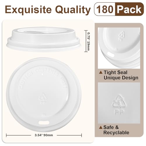 180 Pack Coffee Cup Lids (180 Count)