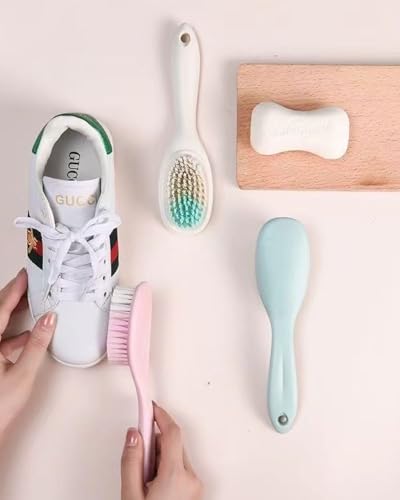 Cleaning Scrub Brushes Laundry Brush Soft Bristle Scrubbing Brush Clothes Brush Removes Stains from Fabrics Cleaning Brush Scrubber Brush for Fabric (2 Count)