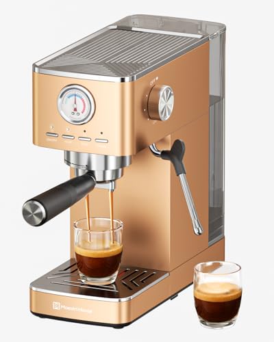 Slim Espresso Machine with Milk Frother