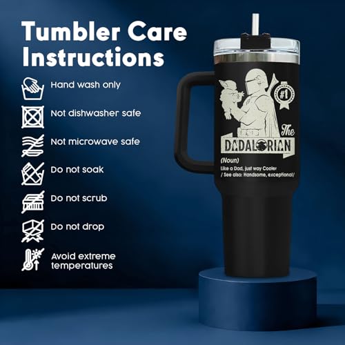 Dad Funny Space 40 oz Tumbler with Handle